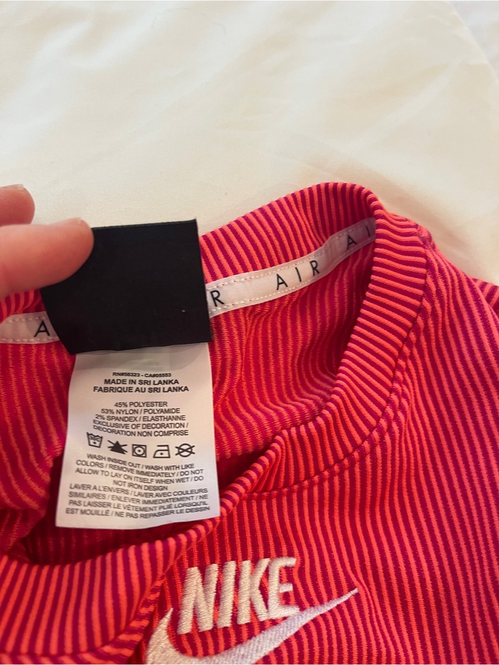 Fitted stretchable Nike Pink Red dress or long top. 34 in long. Sized small